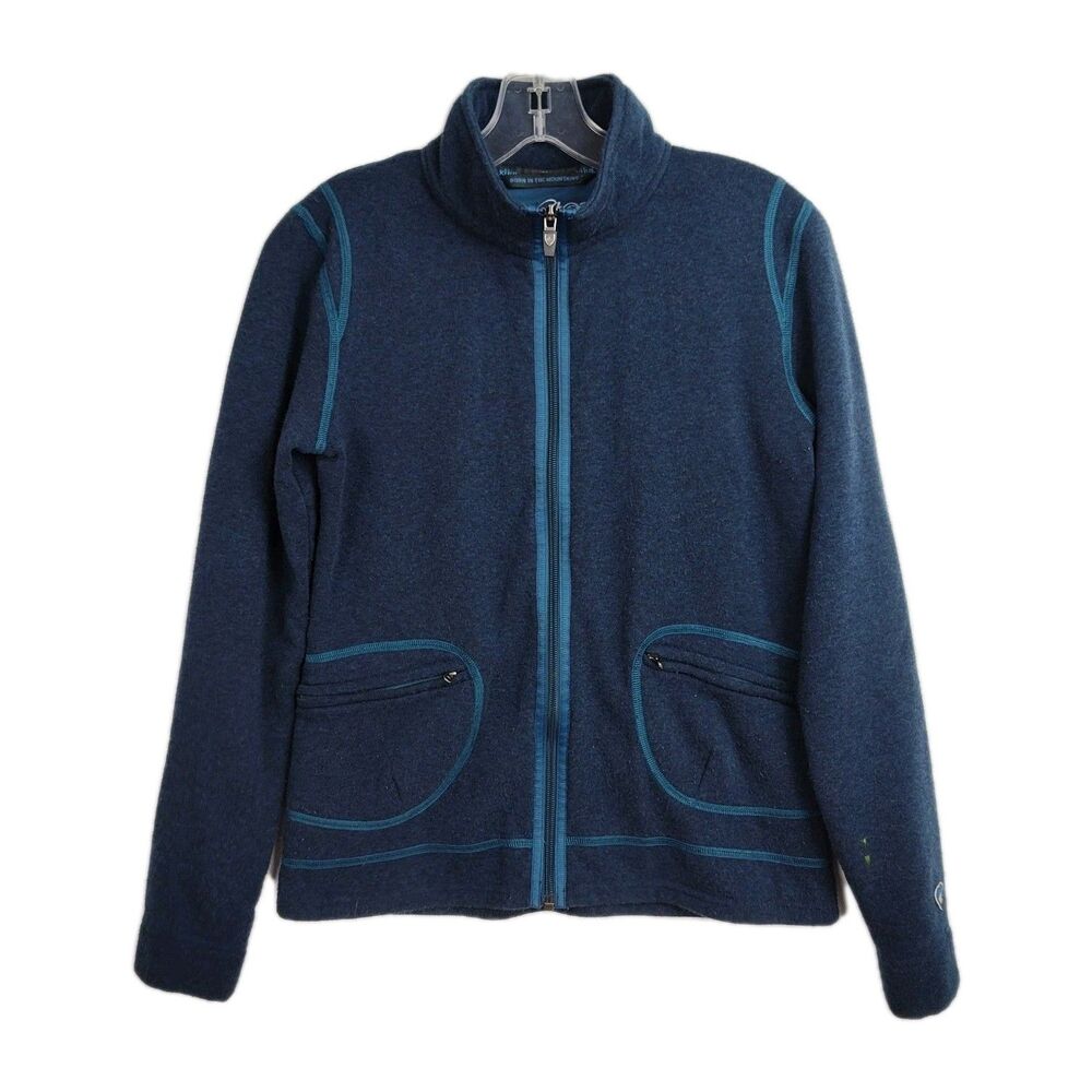 Kuhl Jacket Women's Size S Blue Full-Zip Knit Zippered Pockets